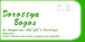 dorottya bogos business card